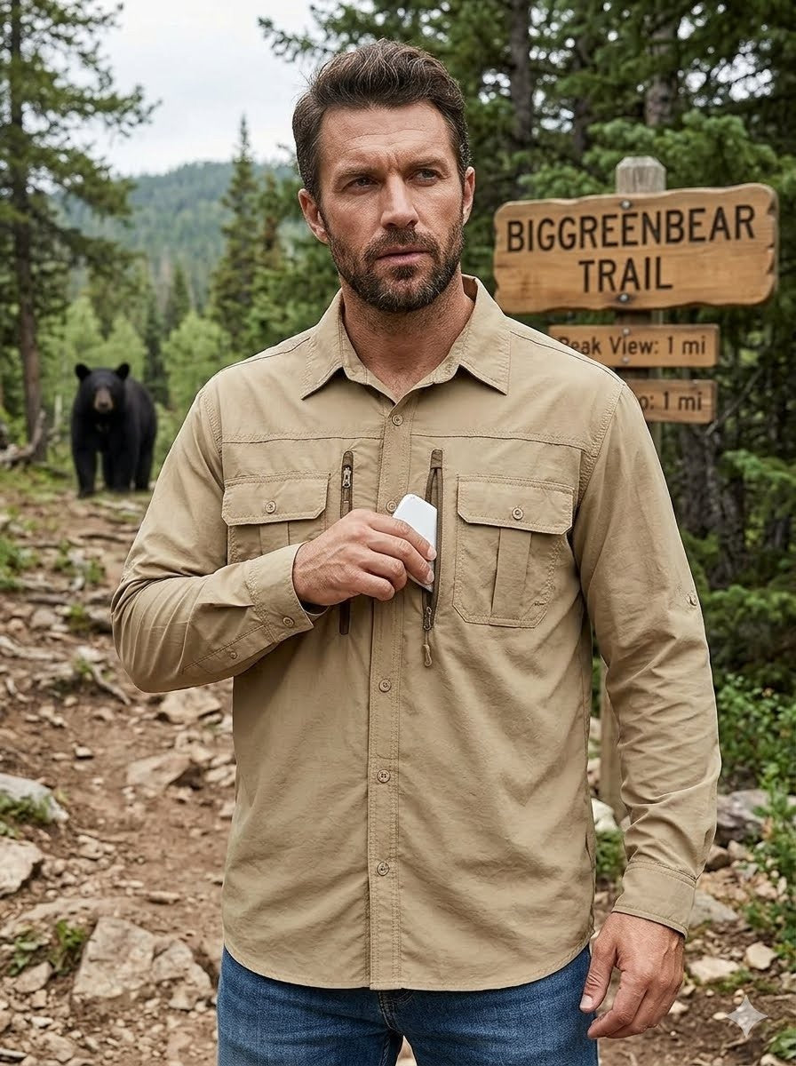 Men's UPF 50+ Long Sleeve Hiking Shirt