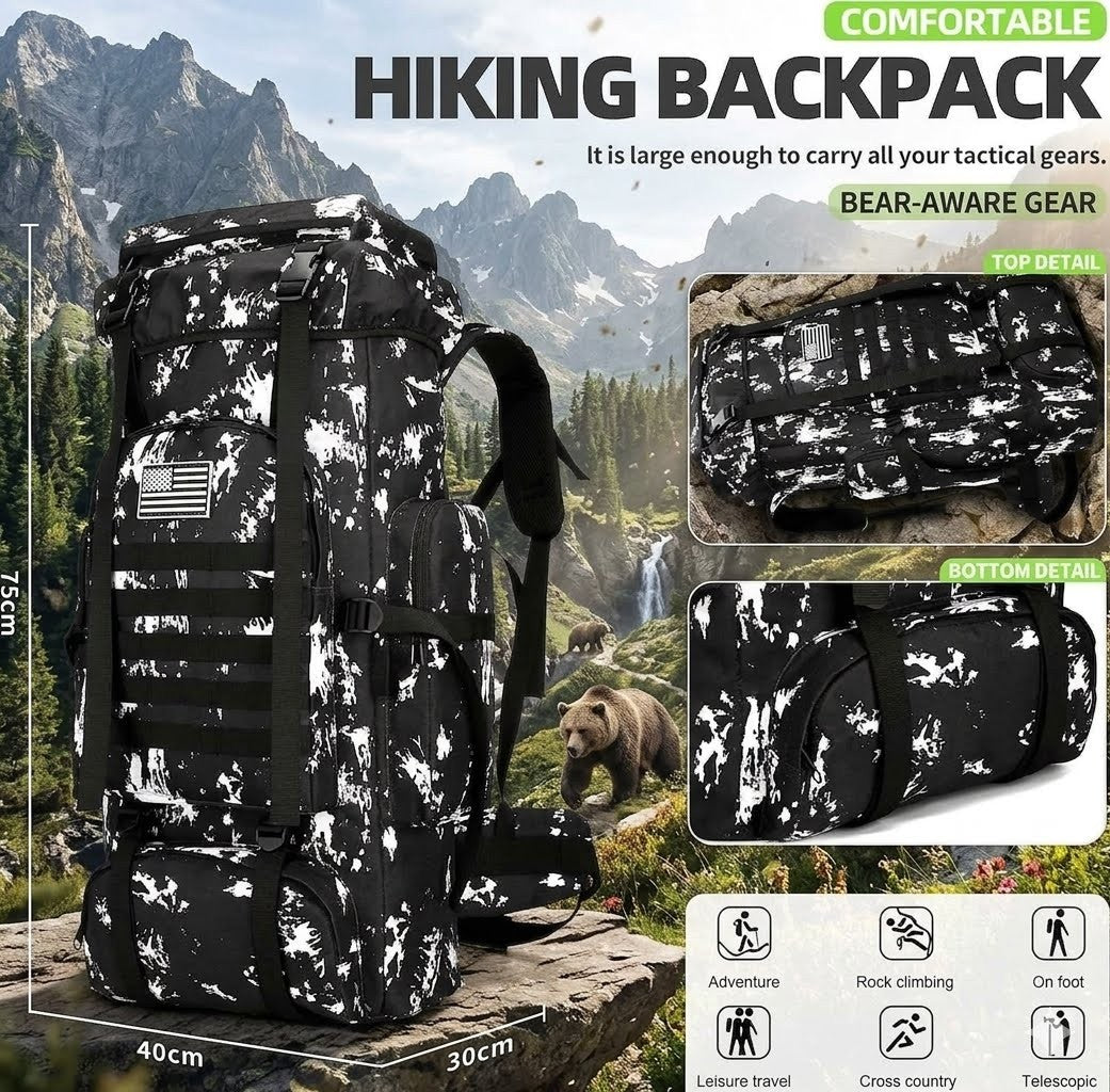 70L Camouflage Tactical Military Backpack