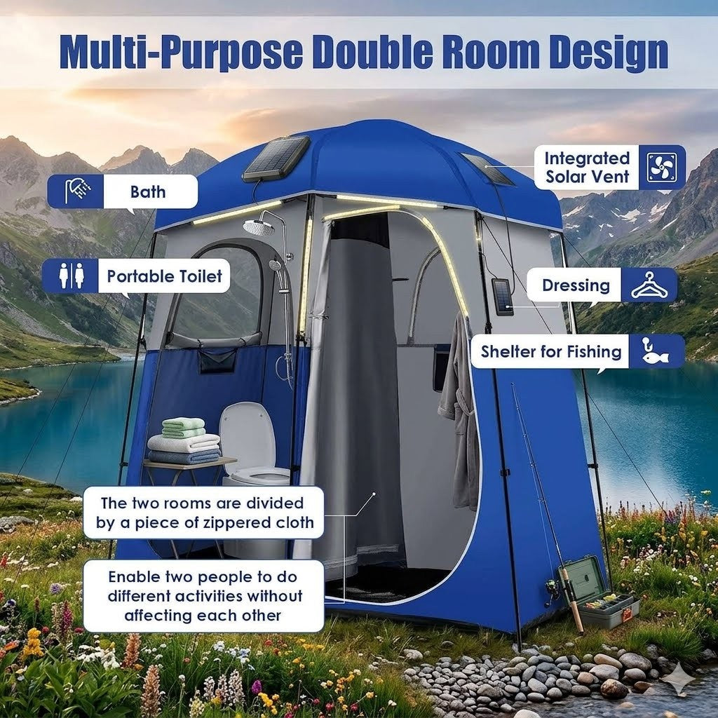 Double-Room Shower & Changing Tent for Camping – Big Green Bear