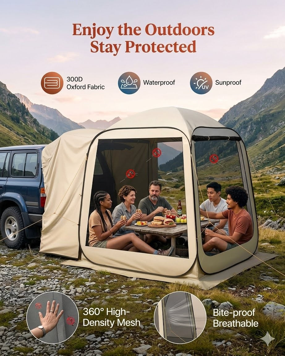 Transform Your Vehicle With The Biggreenbear Tailgate Tent