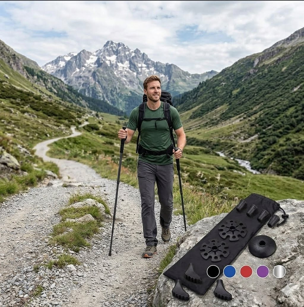 Collapsible Anti-Shock Hiking Trekking Poles 2-Pack