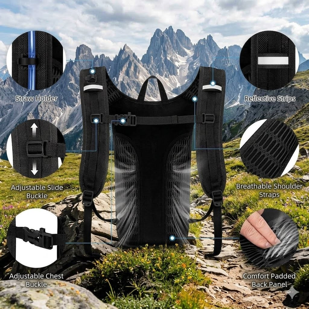 Lightweight 2L tactical hydration backpacks for Hiking – Big Green Bear