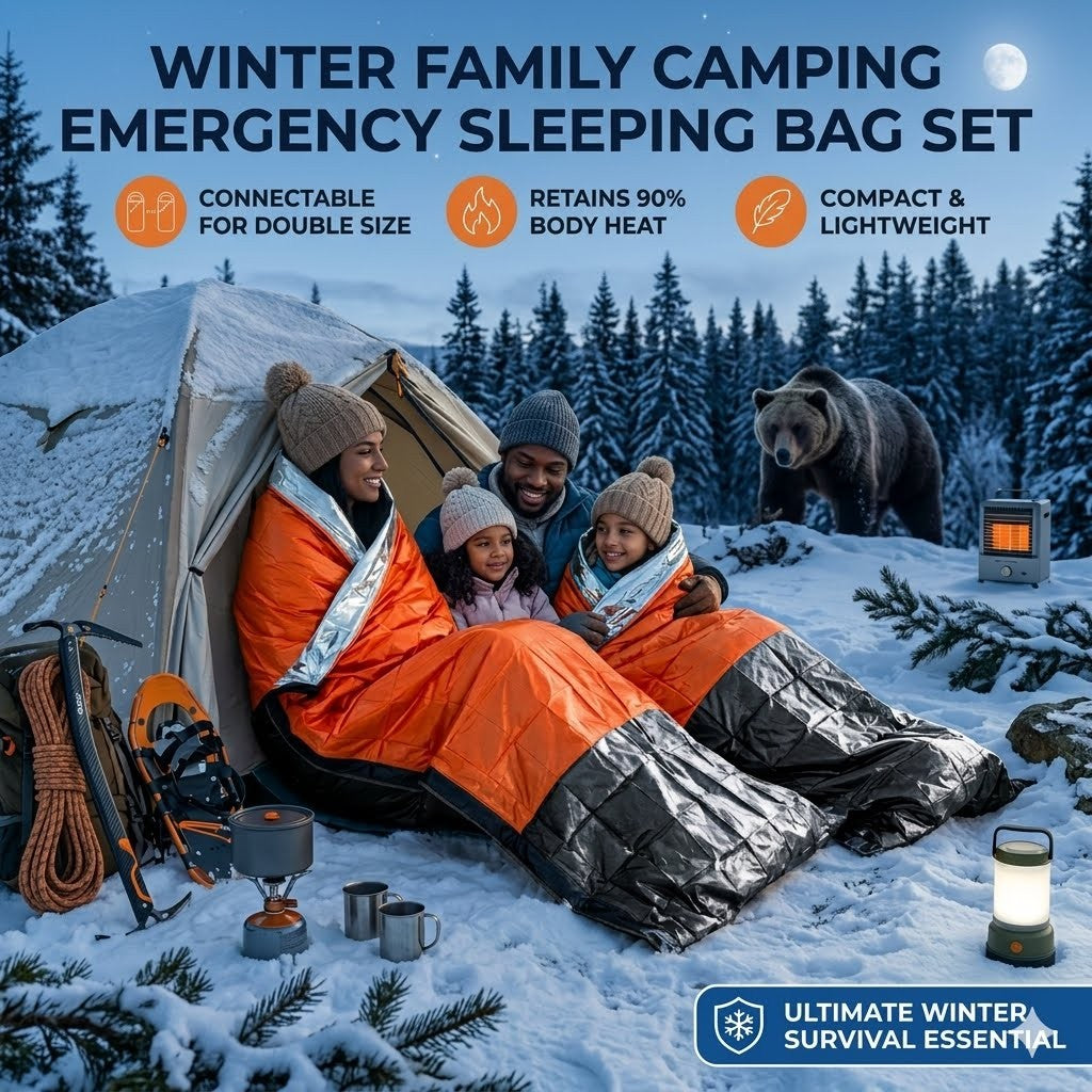 Thermal Emergency Sleeping Bag 2-Pack for Survival