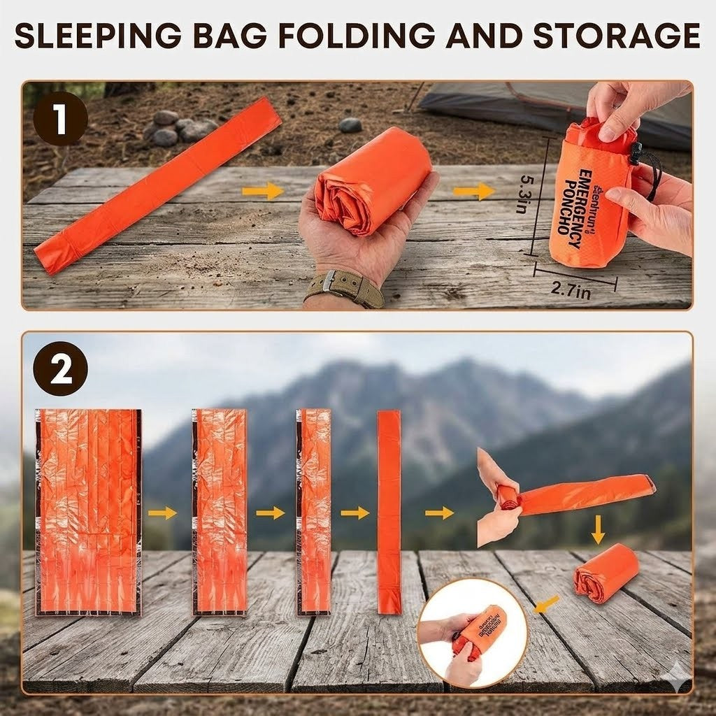 Thermal Emergency Sleeping Bag 2-Pack for Survival