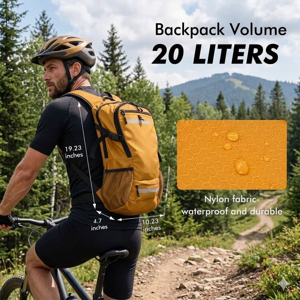 20L Hiking Hydration Backpack with 3L Bladder