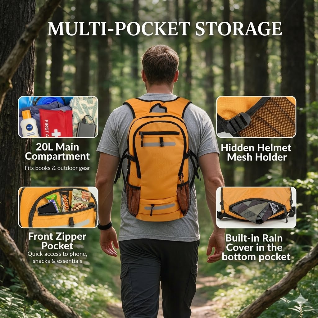 20L Hiking Hydration Backpack with 3L Bladder
