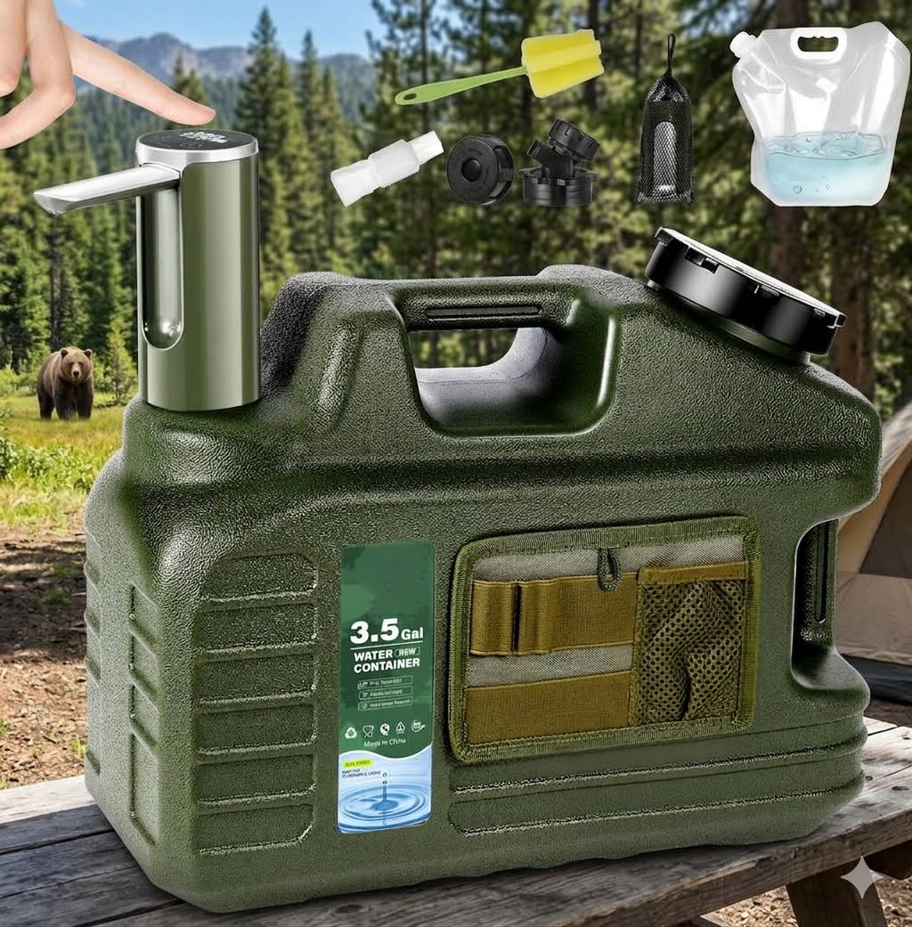5 Gallon Camping Water Jug with Pump & Spigot