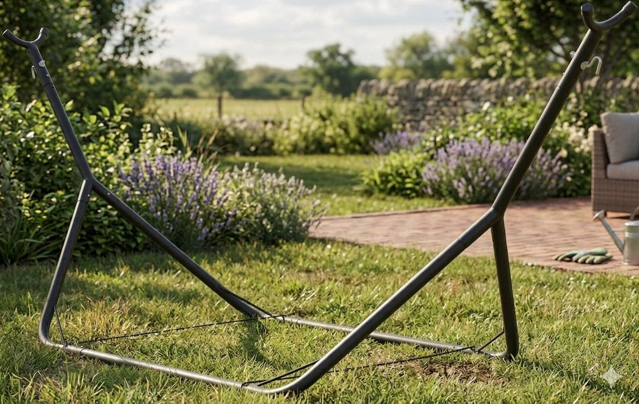 Heavy-Duty Black Steel 10ft Hammock Stand