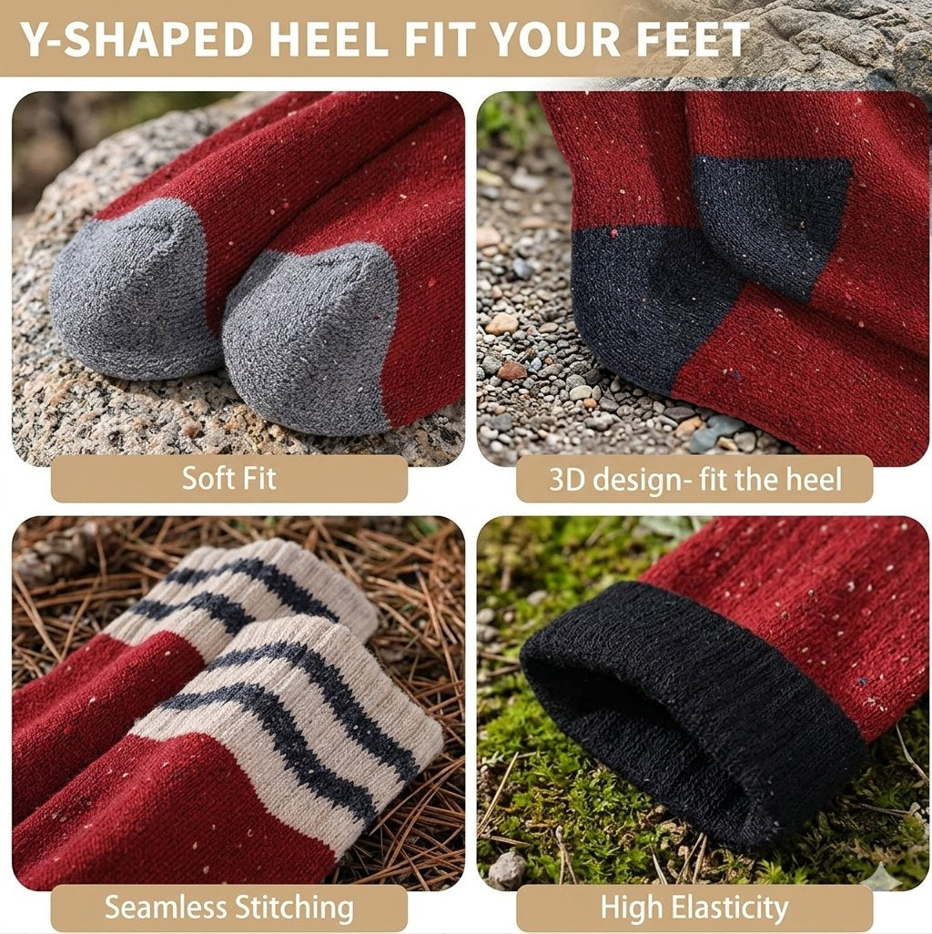 Women's Warm Thick Wool Boot Socks 5-Pack
