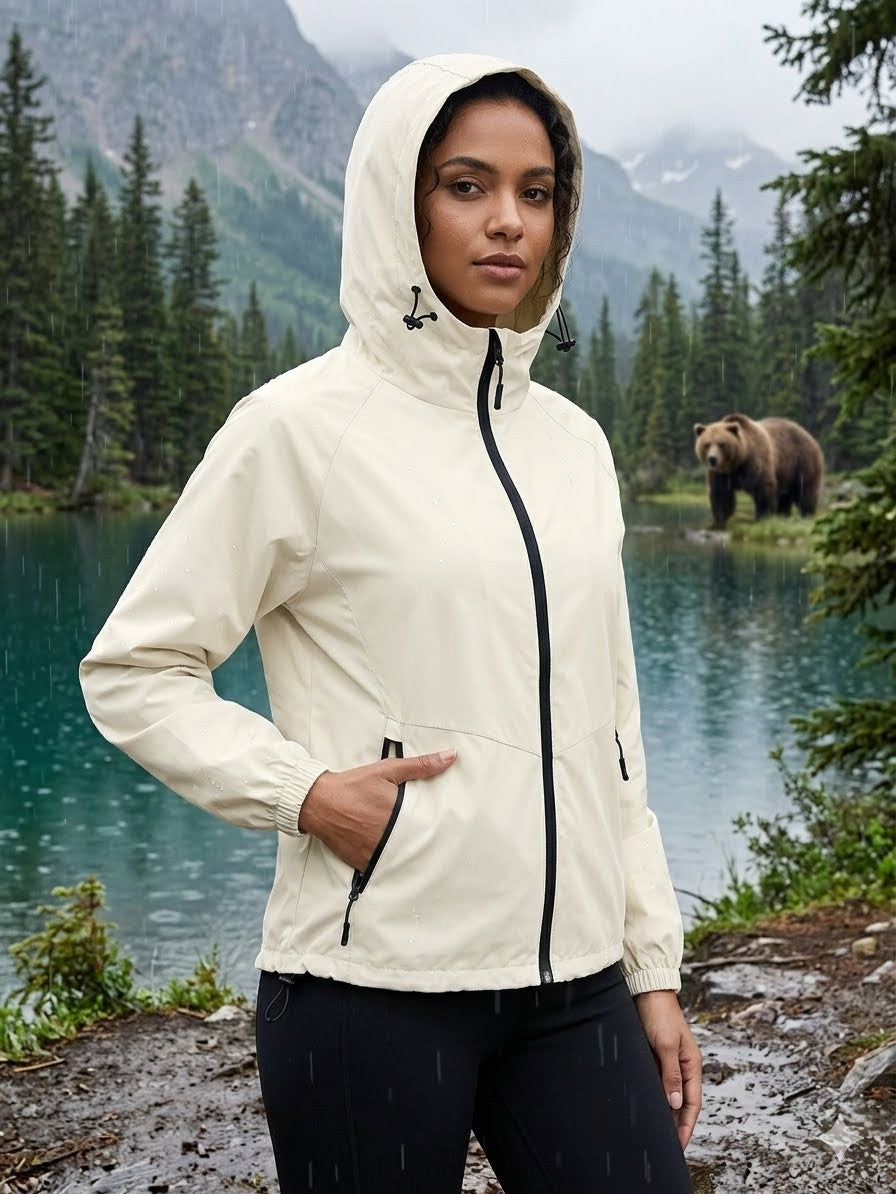Lightweight Waterproof Travel Raincoat for Women
