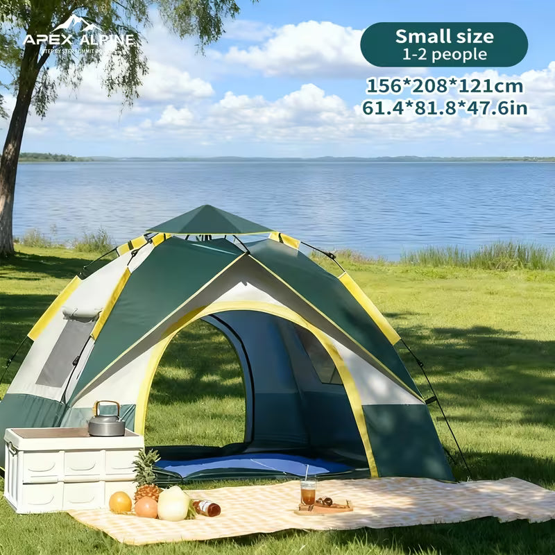 1-2 Person Instant Pop Up Camping Tent (Green)
