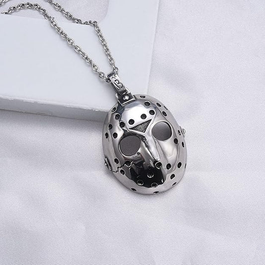 Horror Movies Jason Mask Stainless Steel  Necklace Friday the 13th -  BigGreenBear.com jewelry 18.99 USD Big Green Bear