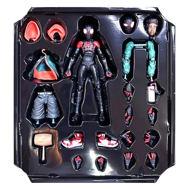 Spider-Man Action Figure Miles Morales Into The Spider Verse Toy Gift With Box