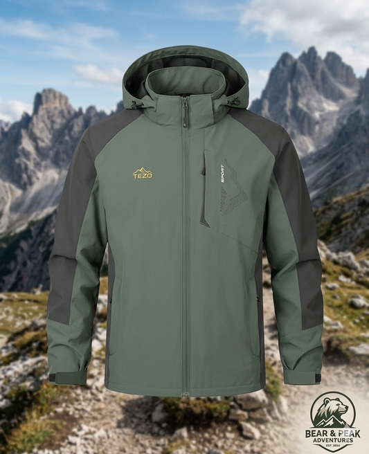 Men's Waterproof Rain Jacket | Hooded Hiking Windbreaker