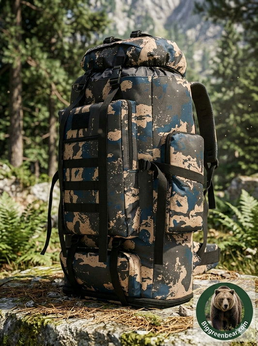 100L Tactical Hiking Backpack - Blue Military Pack | BGB