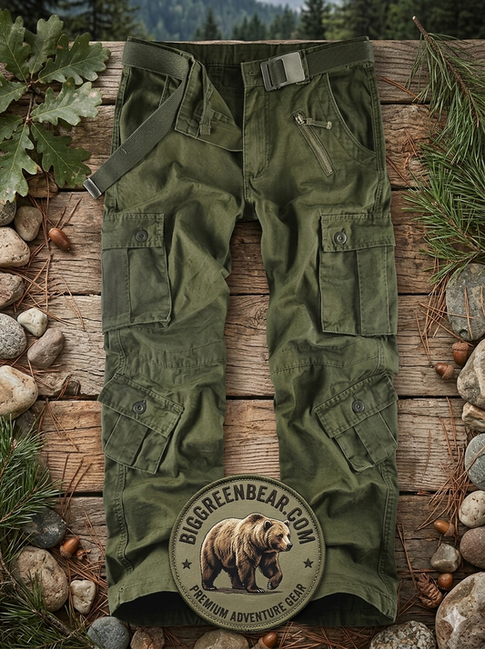 Men's Tactical Camo Cargo Pants - 8 Pocket Ripstop Trousers
