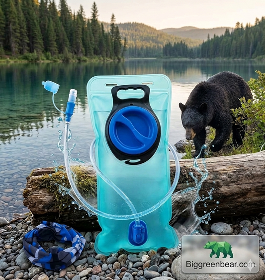 Blue Hydration Bladder: 1.5L Leak-Proof Water Reservoir