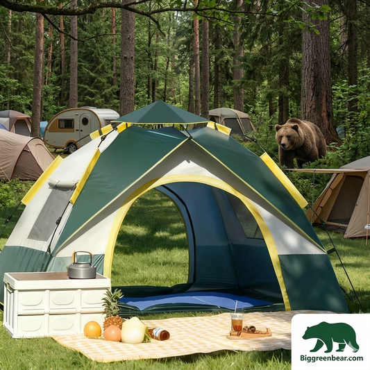 1-2 Person Instant Pop Up Camping Tent (Green)
