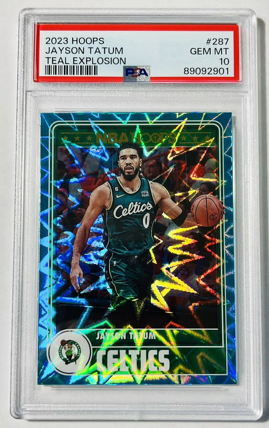 PSA 10 JAYSON TATUM 2023-24 NBA Hoops TEAL EXPLOSION #287