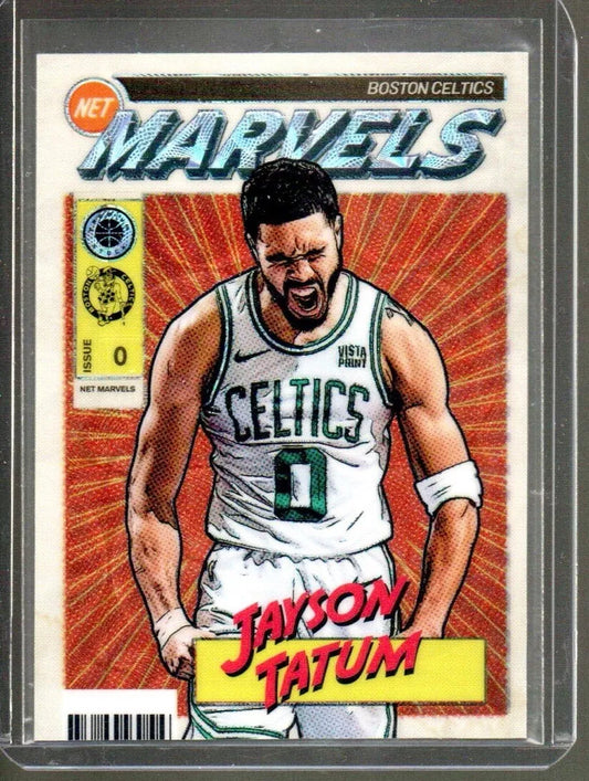 2023-24 NBA Hoops Premium Stock Jayson Tatum Retro Net Marvels Premium SSP