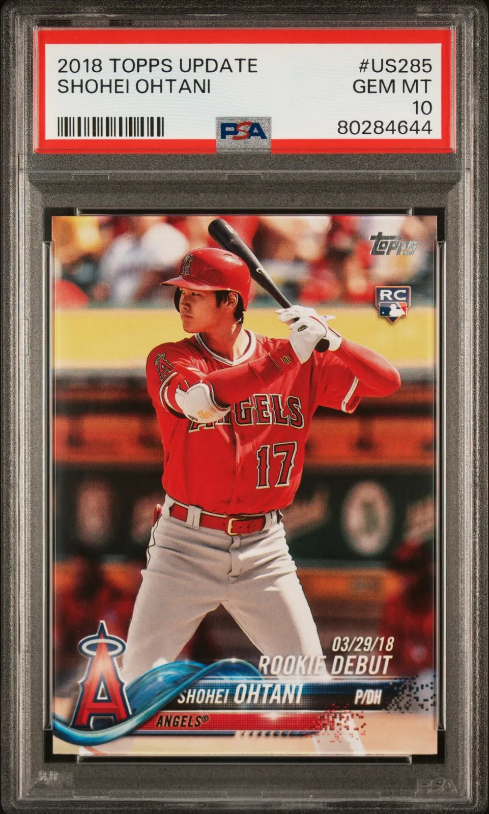 PSA 10 SHOHEI OHTANI/OTANI 2018 TOPPS UPDATE Rookie Debut LA DODGERS RC GEM MINT