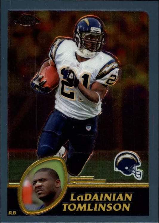 2003 Topps Chrome Football Card #140 LaDainian Tomlinson