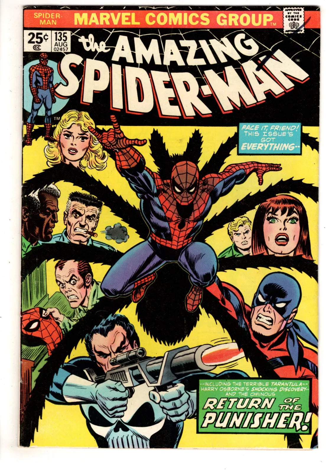 Amazing Spider-Man #135 2nd Full App of The Punisher