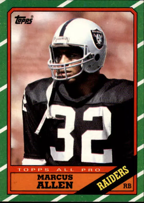 1986 Topps Football Card #62 Marcus Allen