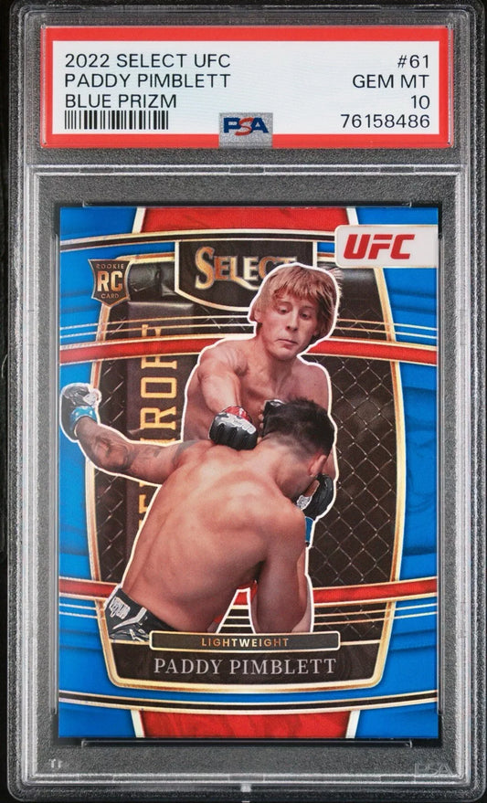 2022 Panini Select UFC Paddy Pimblett #61 Rookie RC UFC MMA Card PSA 10