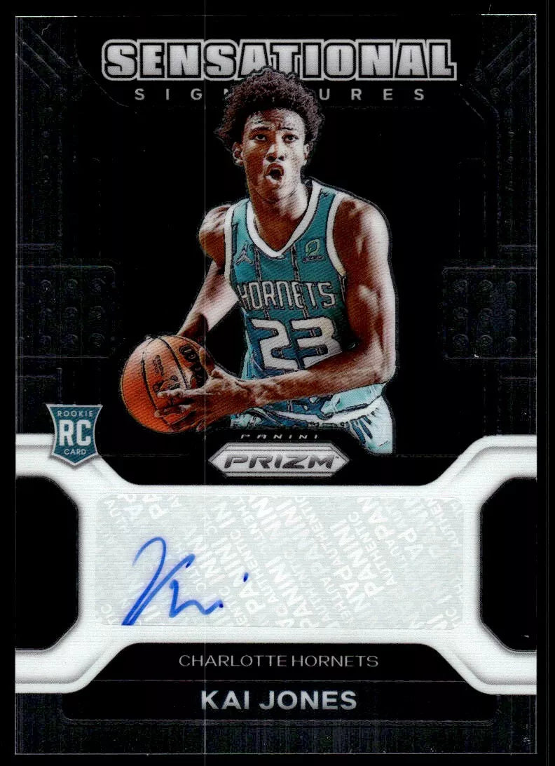 2021-22 Panini Prizm Sensational Sign Basketball Card #69 Kai Jones Auto