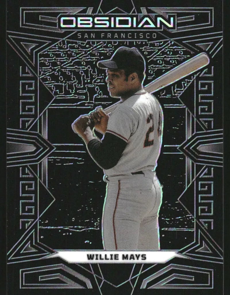 2023 Panini Chronicles Obsidian #24 Willie Mays