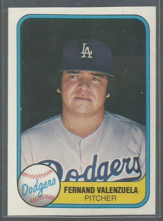 1981 Fleer #140 Fernando Valenzuela RC LA Dodgers Rookie Card