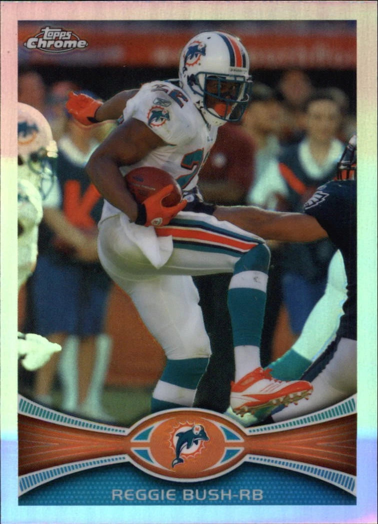 2012 Topps Chrome Refractors Miami Dolphins Football Card #75 Reggie Bush -  BigGreenBear.com Football card 1.49