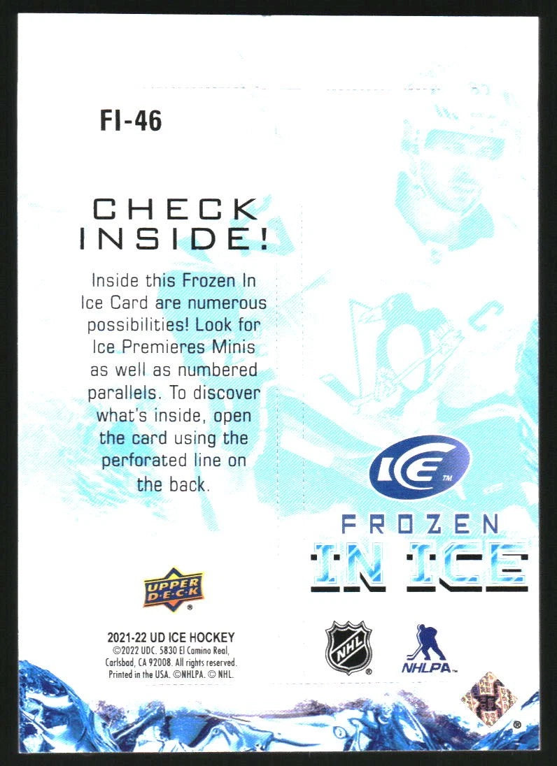 2021-22 Upper Deck Ice Frozen In Ice #FI46 Sidney Crosby -  BigGreenBear.com hockey card 38.25 USD Big Green Bear