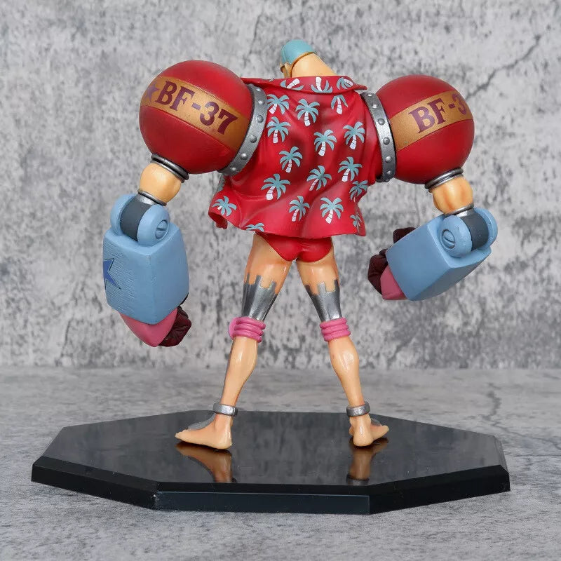 One Piece Franky Double Headed Anime Figure Ornament PVC Collection Toy Gift Box