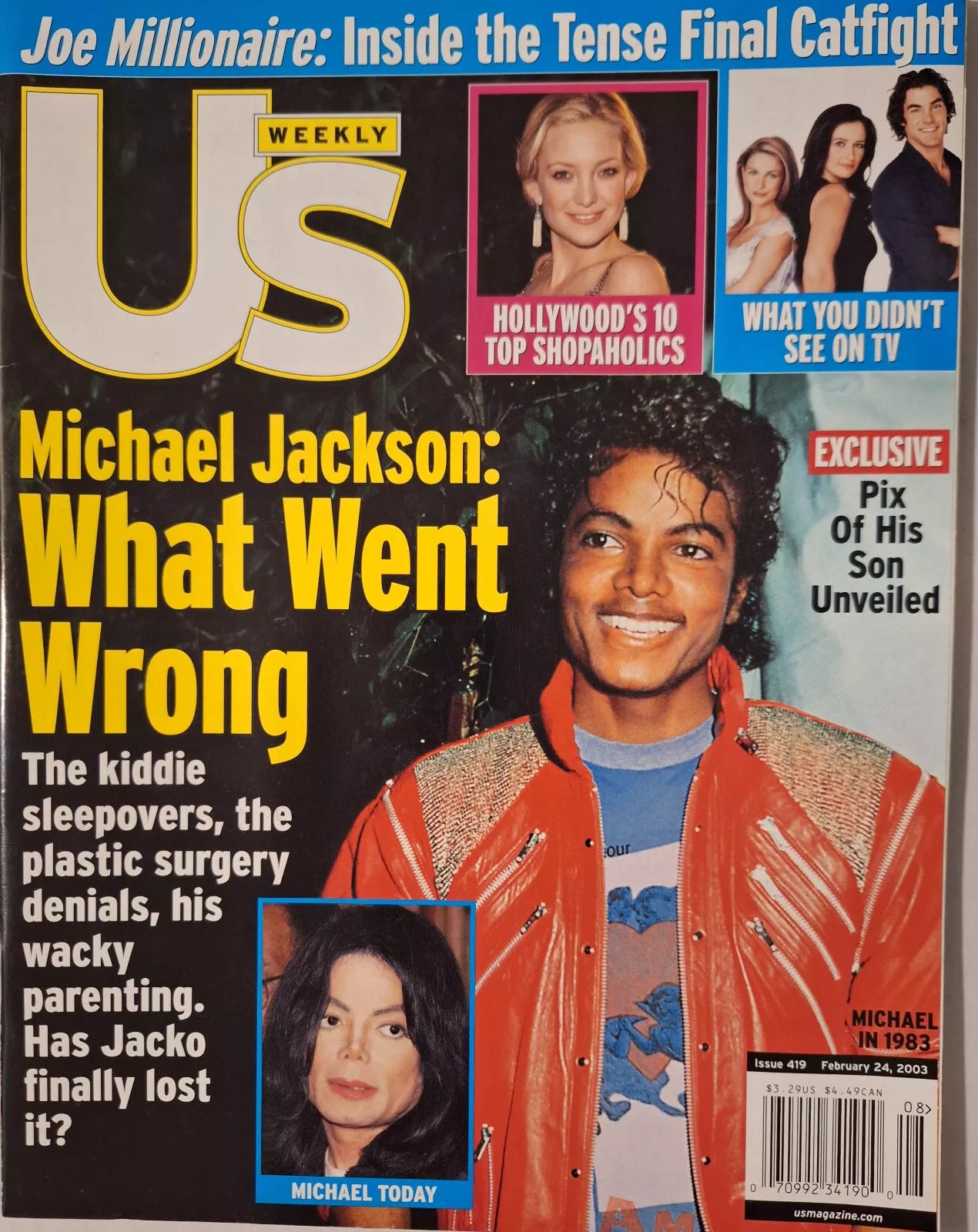 US Weekly Magazine (Feb 24 2003) Michael Jackson -  BigGreenBear.com Magazine 16.99 USD Big Green Bear