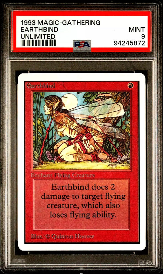 1993 MTG Magic the Gathering Unlimited Earthbind PSA 9