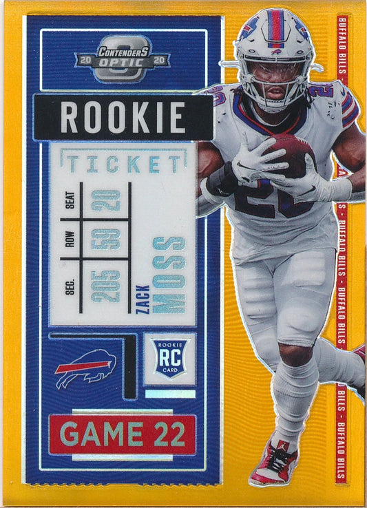 2020 Panini Contenders Optic Orange #95 Zack Moss /50 -  BigGreenBear.com Football card 18.99 USD Big Green Bear