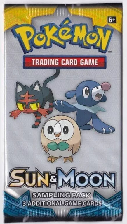 Pokemon Card - Sun & Moon Base - Sampling Pack - 3 Cards - Factory Sealed