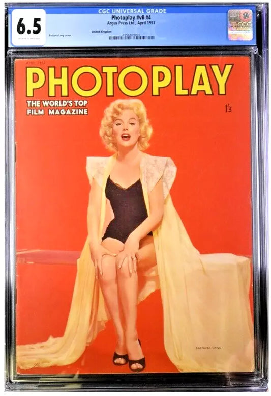 Magazine Photoplay Barbara Lang 1957 CGC 6.5 Graded