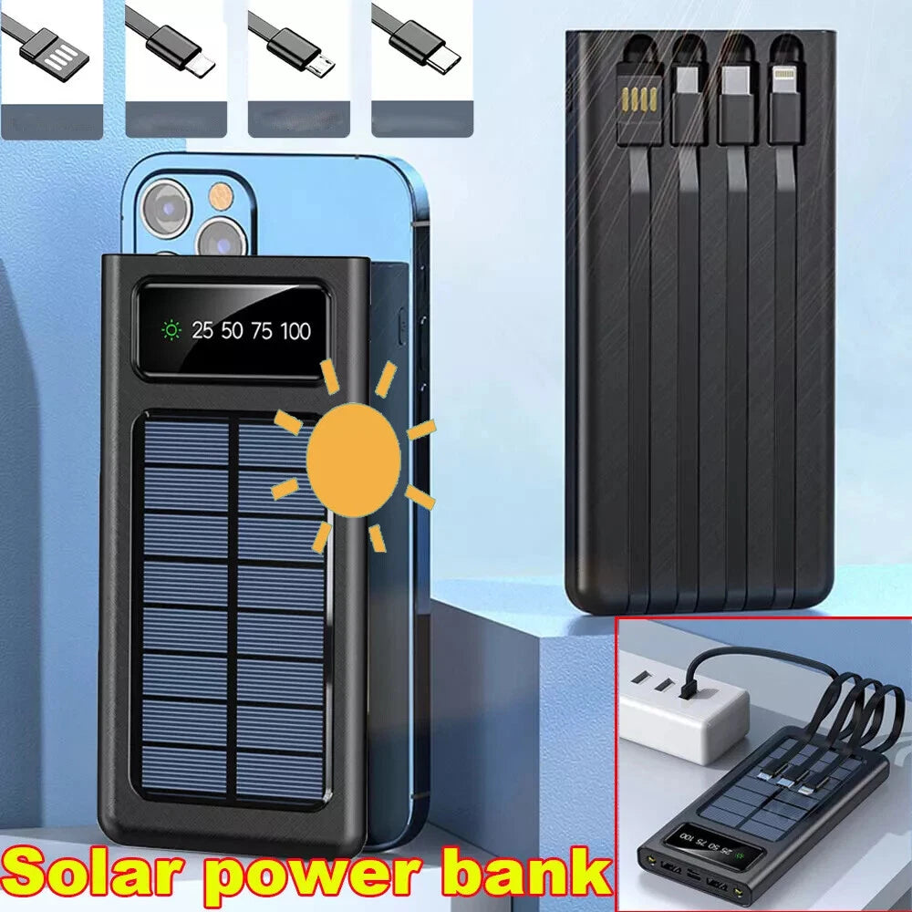 2025 Super 40000000mAh Solar Power Bank 4 USB Portable Charger For Cell Phone