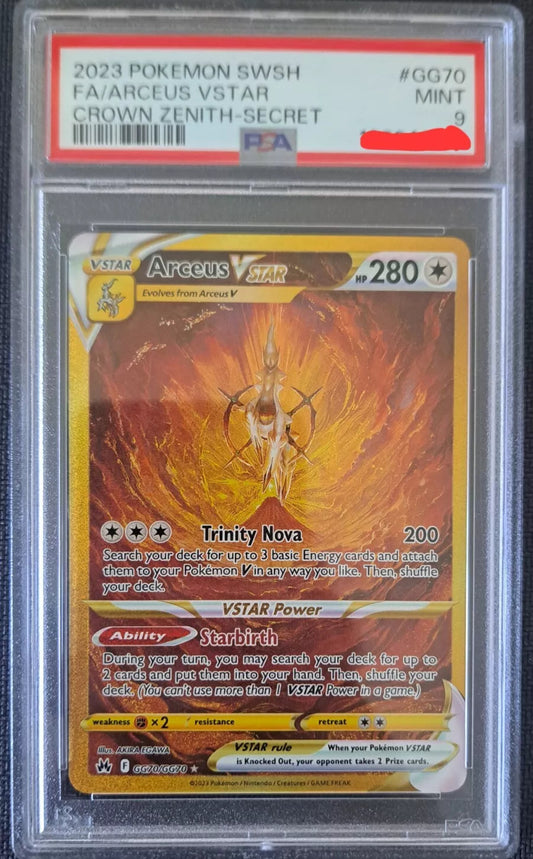 PSA 9 MINT Arceus VSTAR Gold Crown Zenith GG70 Pokemon TCG [English]