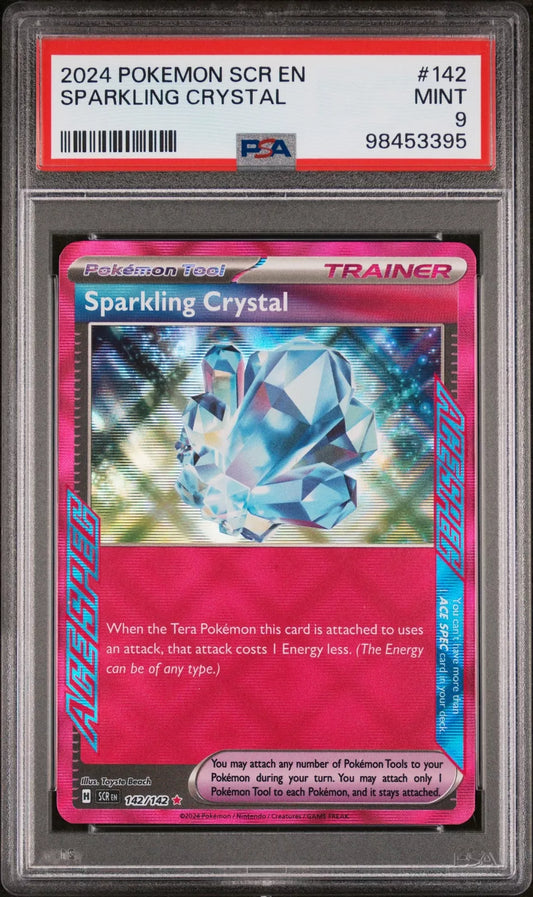 2024 POKEMON STELLAR CROWN SCR EN #142 SPARKLING CRYSTAL PSA 9