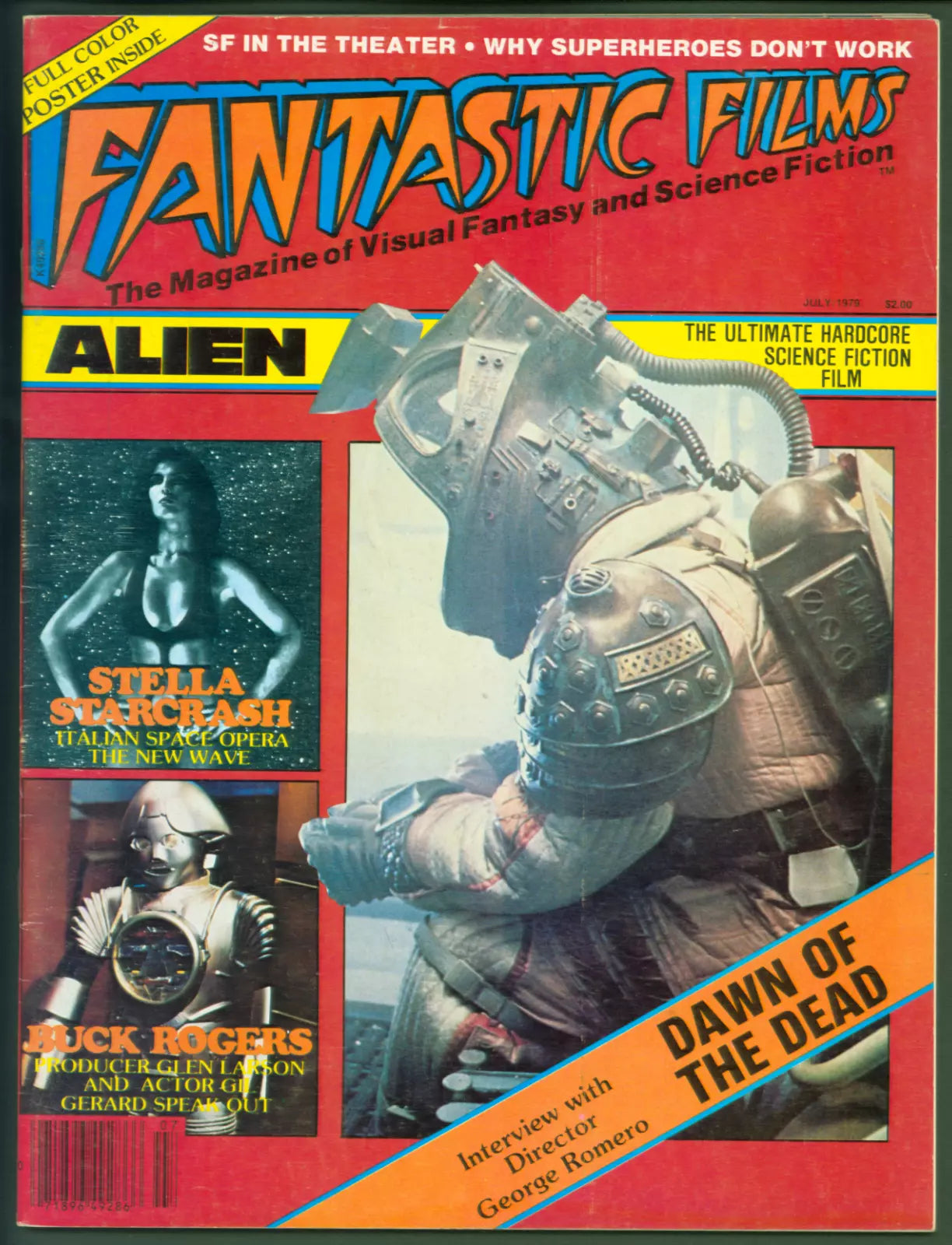 Vintage Fantastic Films Magazine July 1979 VF Dawn of the Dead & Alien Movies