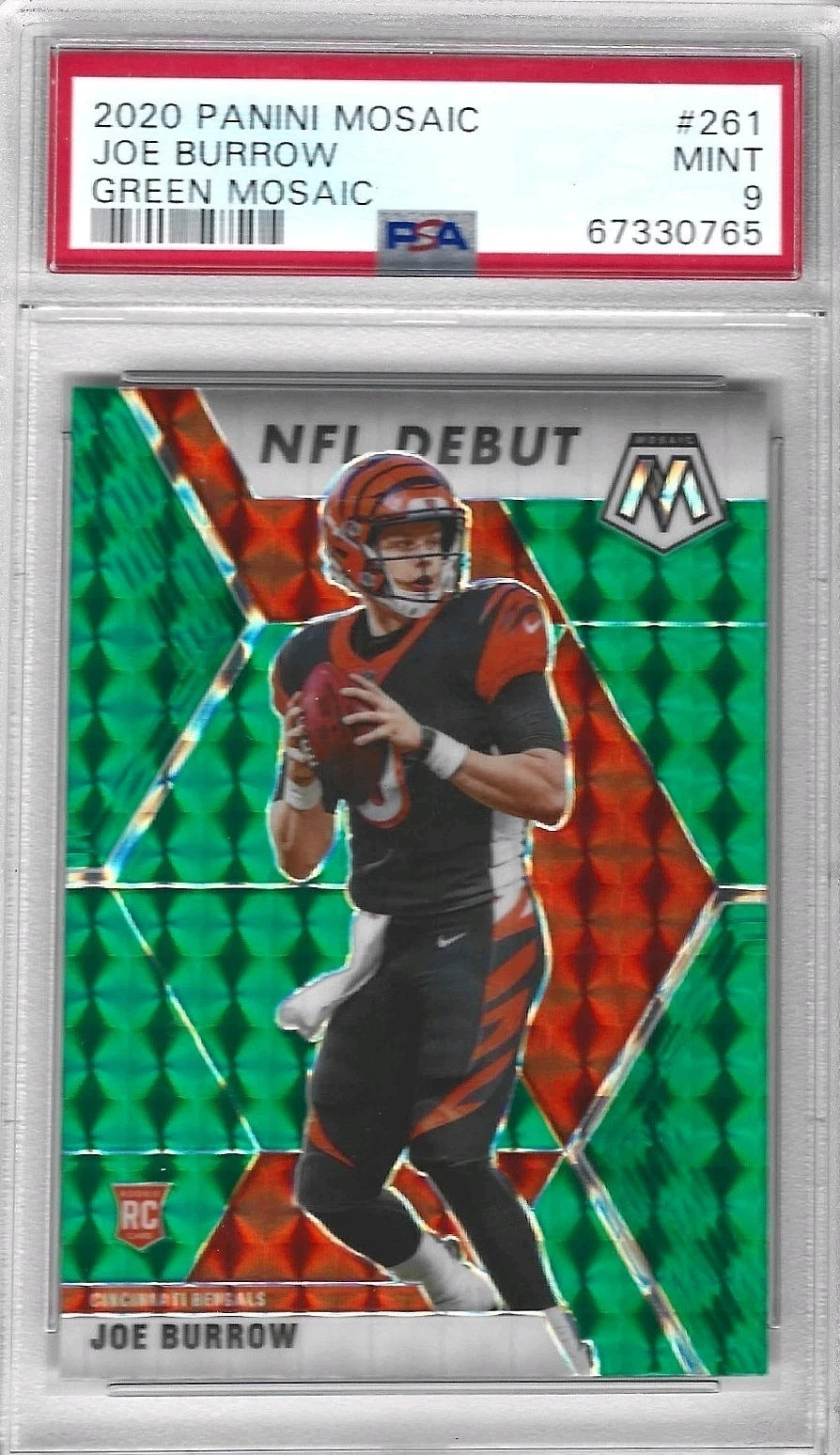 2020 Panini Mosaic - NFL Debut Joe Burrow #261 Green Mosaic Prizm (RC) -  BigGreenBear.com Basketball cards 65.00 USD Big Green Bear