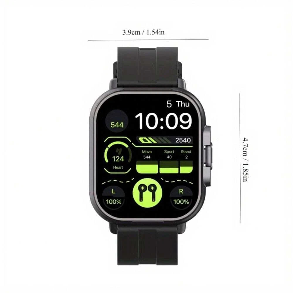 D8 2-In-1 Smartwatch with Headphone 2" Bt Call NFC Sleep Monitor Smart Watch Earbuds Compatible With iPhone Android -  BigGreenBear.com SMART WATCH 34.50