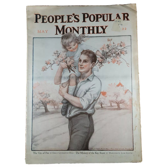 1920s People's Popular Monthly Magazine Wireman City of Fire Mystery of Key Rout