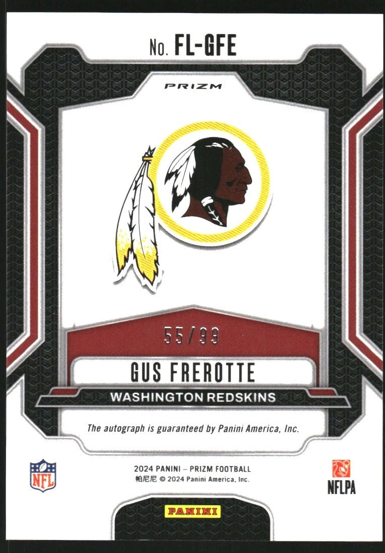 2024 Prizm Franchise Legends Signatures Prizm Blue Ice #13 Gus Frerotte Auto /99 -  BigGreenBear.com Football card 7.99
