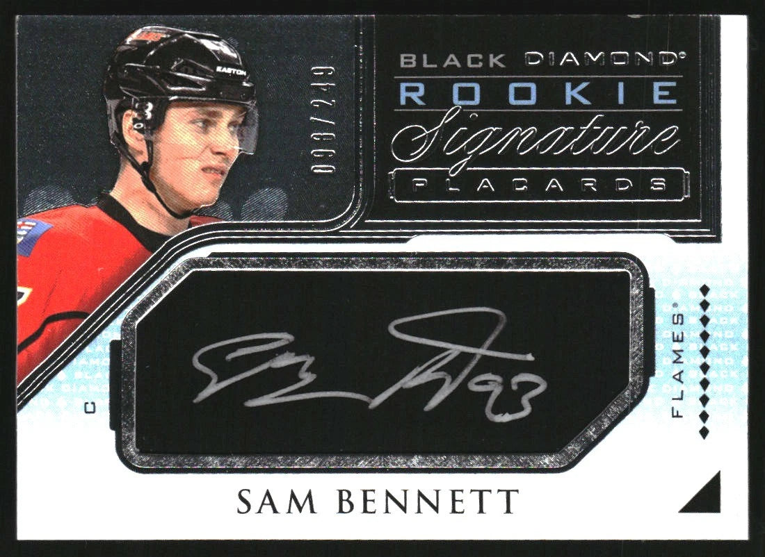 2015-16 Black Diamond Rookie Signature Placards #RSPSB Sam Bennett Autograph/249 -  BigGreenBear.com hockey card 42.00 USD Big Green Bear