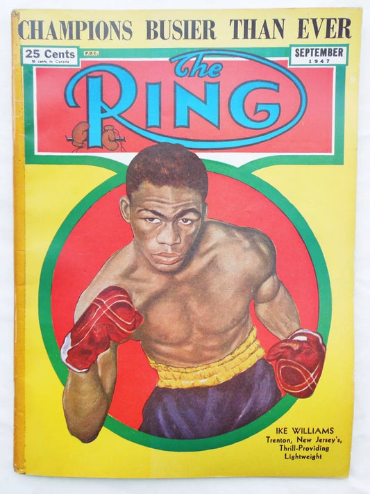 The Ring Boxing Magazine September 1947-Vintage